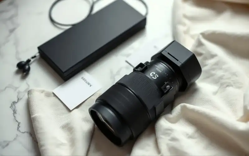Luxus-Produkte auf Marmor arrangiert – hochwertiges Flat Lay für vertrauenswürdige Onlineshops