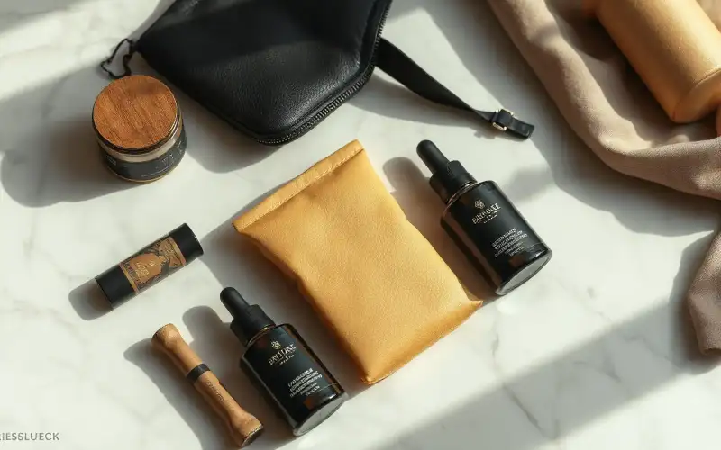 Luxus-Produktinszenierung auf Marmor und Leinen für anspruchsvolle Premiumkäufer in Deutschland
