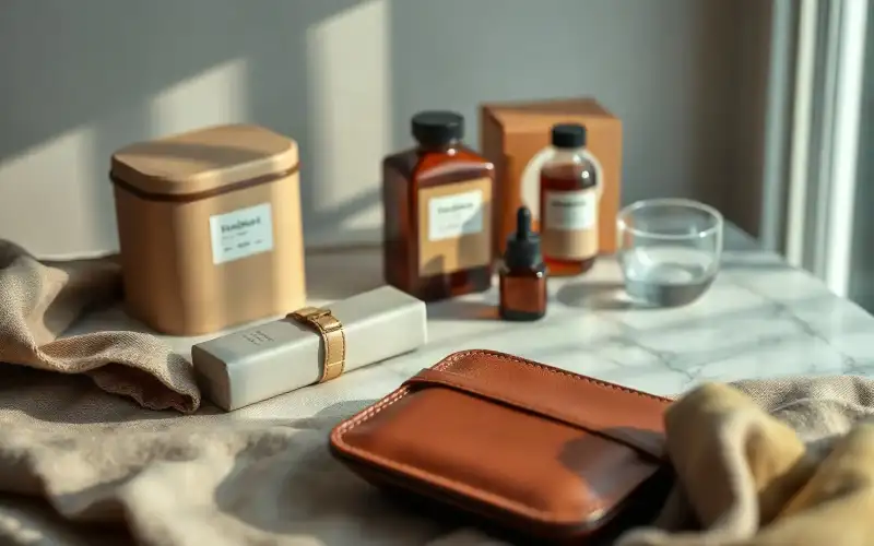 Luxus-Produktinszenierung auf Marmor – Vergleich von Shopify und Shopware für Premium-Onlineshops